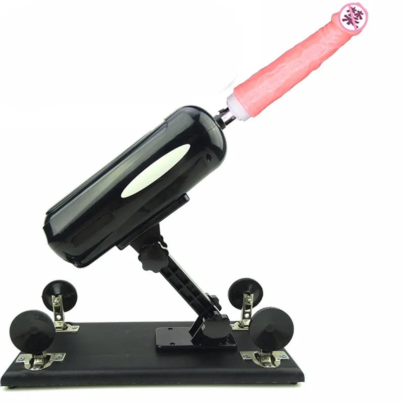 Women's automatic telescopic thrusting sex tool in purple colour showing flexible PVC construction