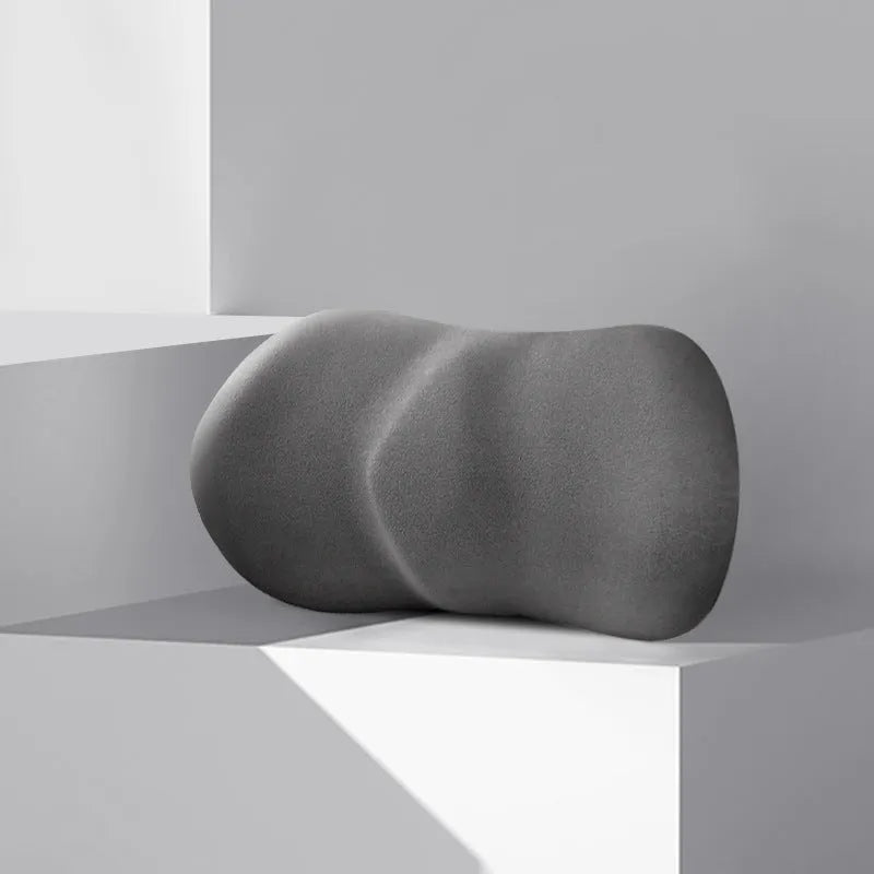 Car headrest pillow and lumbar support cushion set in multiple colour options