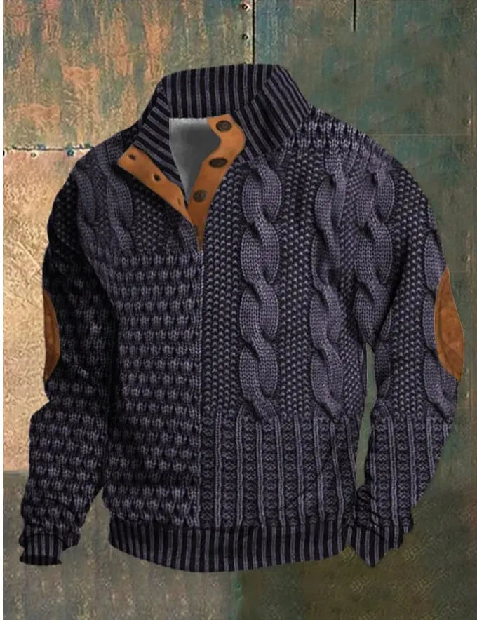 3D Digital Series printed sweatshirt with Christmas pattern on polyester fibre, loose fit, long sleeves, patch pocket