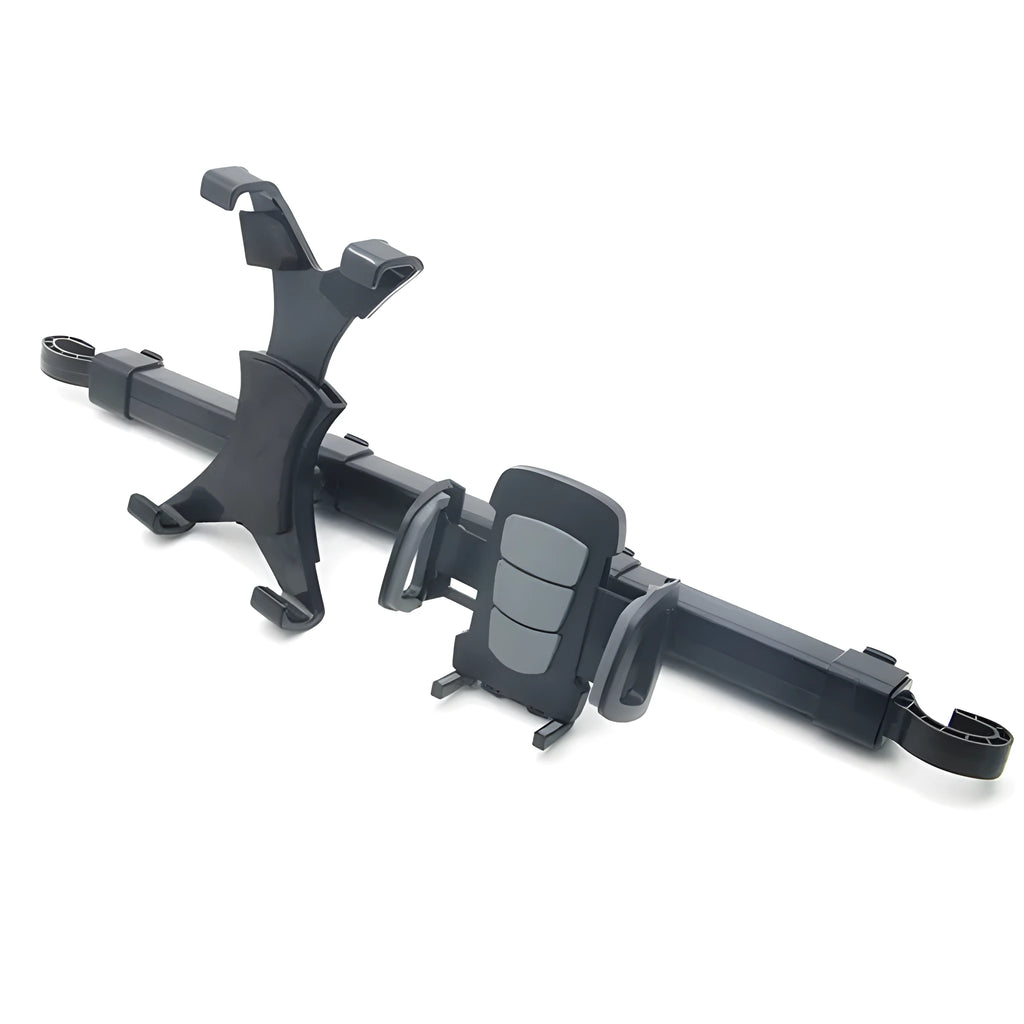 Tablet PC Car Back Seat Bracket in black, 360-degree rotation, universal fit 4-10 inch