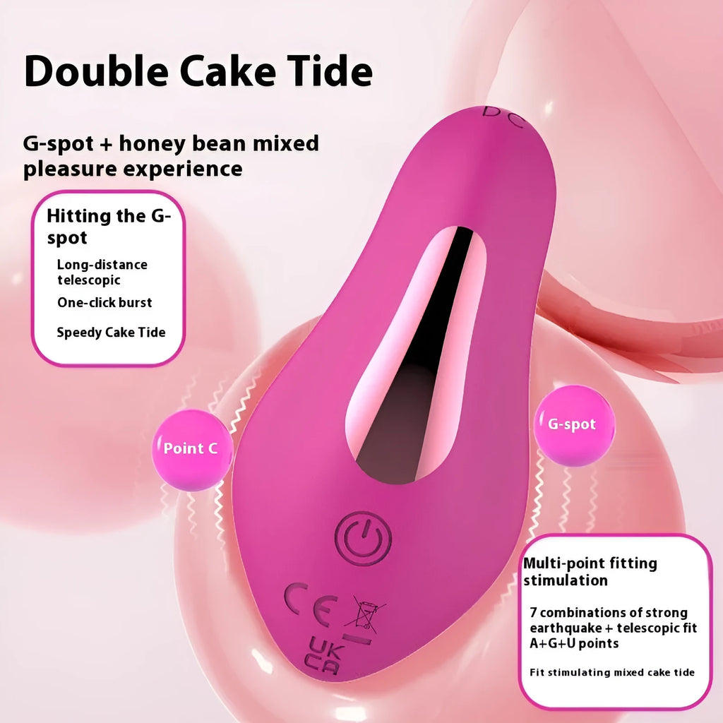 Rose red silicone butterfly vibrator with wearable design and smartphone app remote control