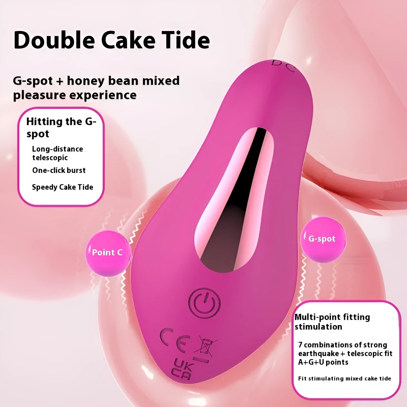 Rose red silicone butterfly vibrator with wearable design and smartphone app remote control
