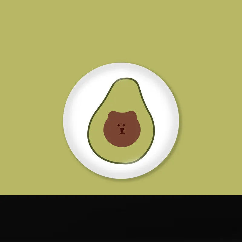 Creative telescopic glue cartoon mobile phone airbag bracket in avocado C3 design