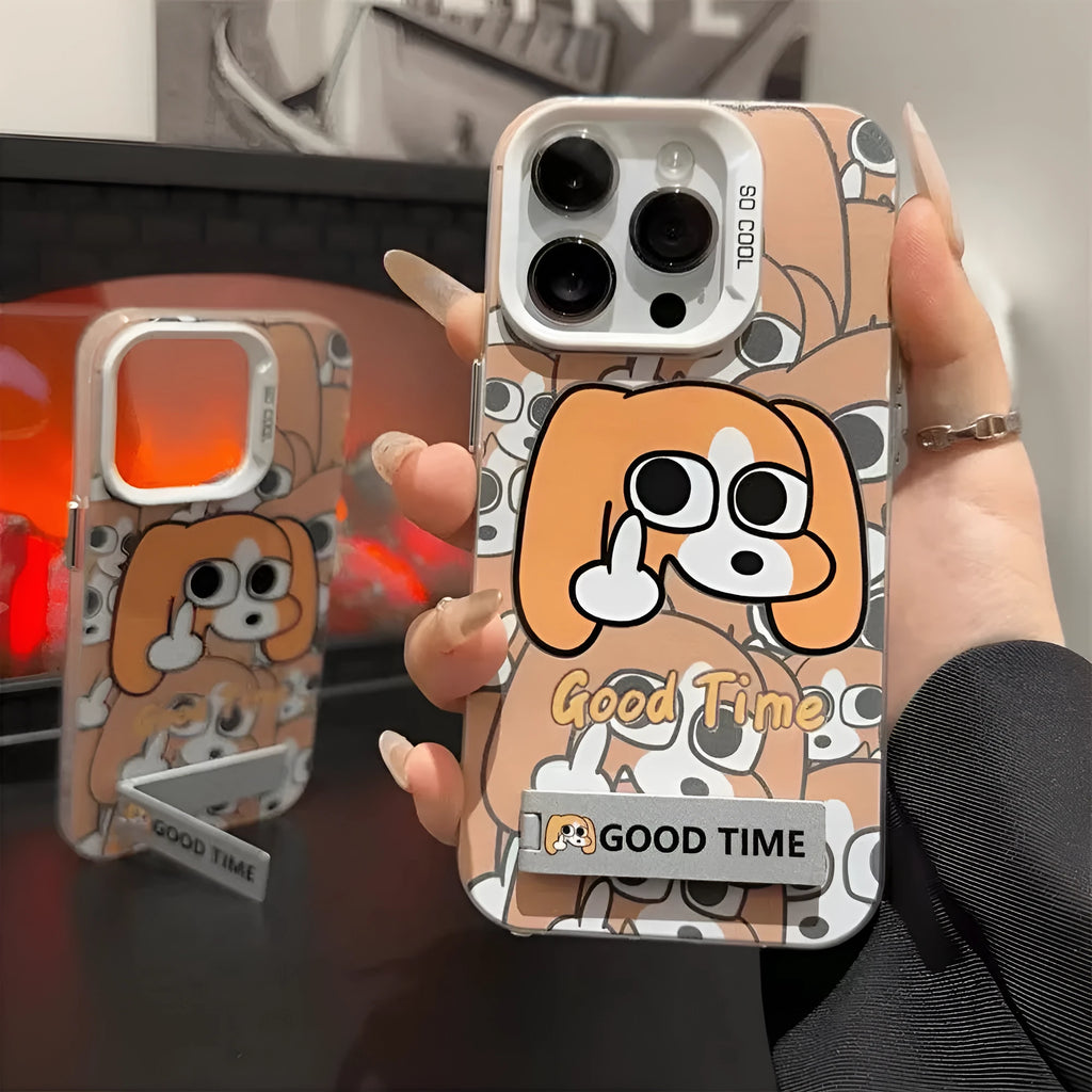 Fashion eccentric dog pattern hard PC phone case for Apple iPhone with anti-fall protection