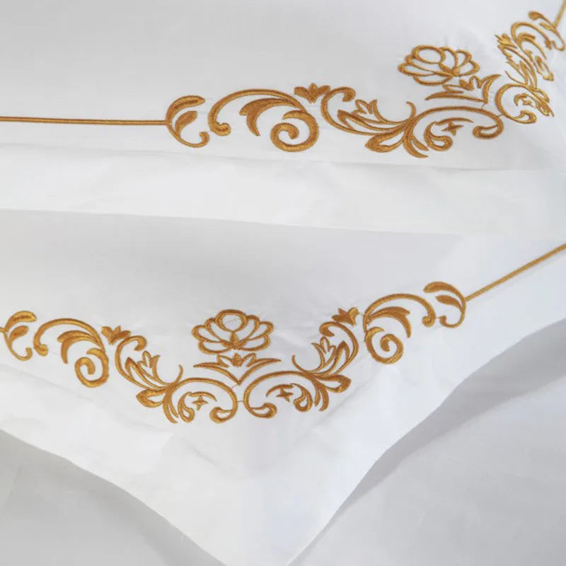 Four-piece 100% cotton bedding set, 60 thread count twill weave, plain pattern, sheet style, available in 200x230cm and 200x240cm sizes