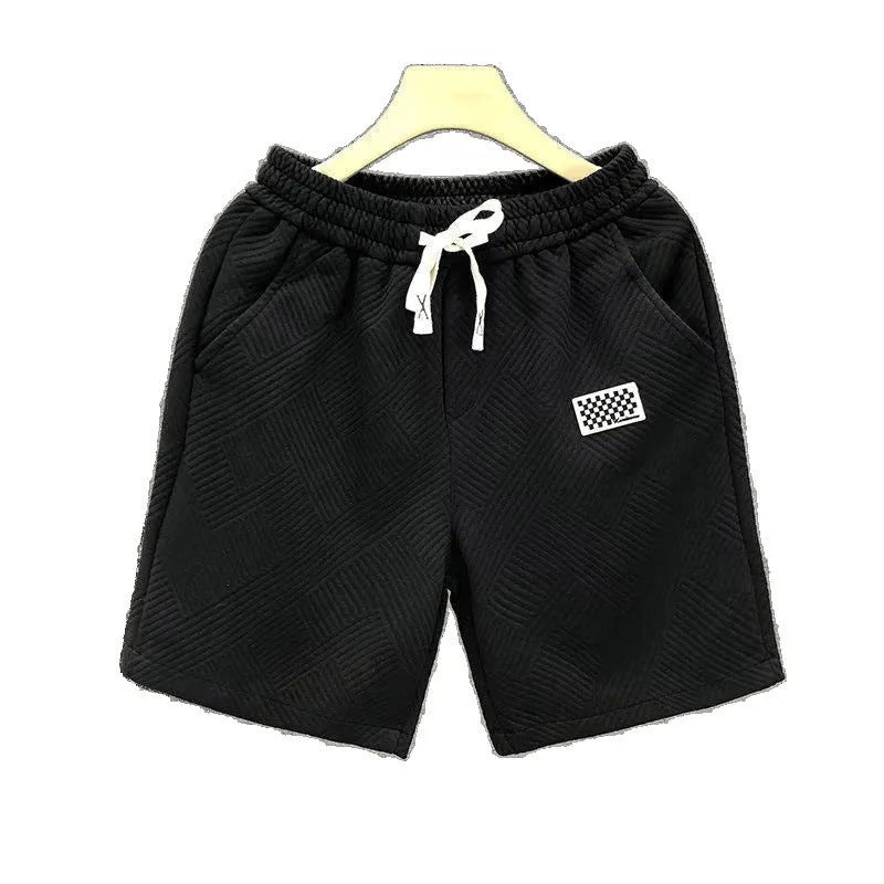 Micro-elastic casual sport shorts in solid colours with American style cut