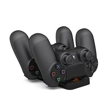 Black plastic double handle fixed charger for PS4 console made from ABS material