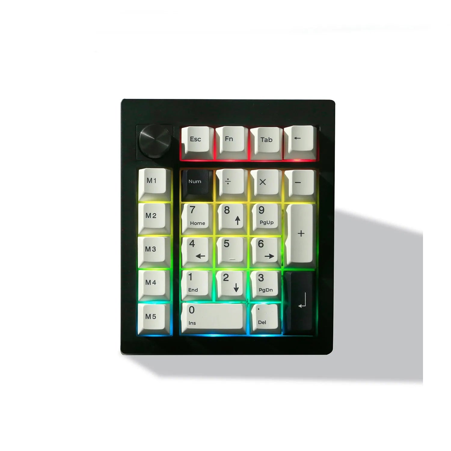 Wireless mechanical Bluetooth keyboard with numeric keypad in black and white colour options