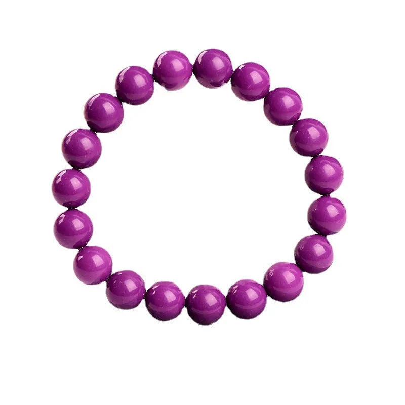 Jiuya polished crystal women's bracelet in 5A colour on a wrist, showing single circle bead design.