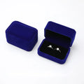 Flannelette ring box in velvet finish with ring inside, 5x7.5x4 inch size, multiple colours available