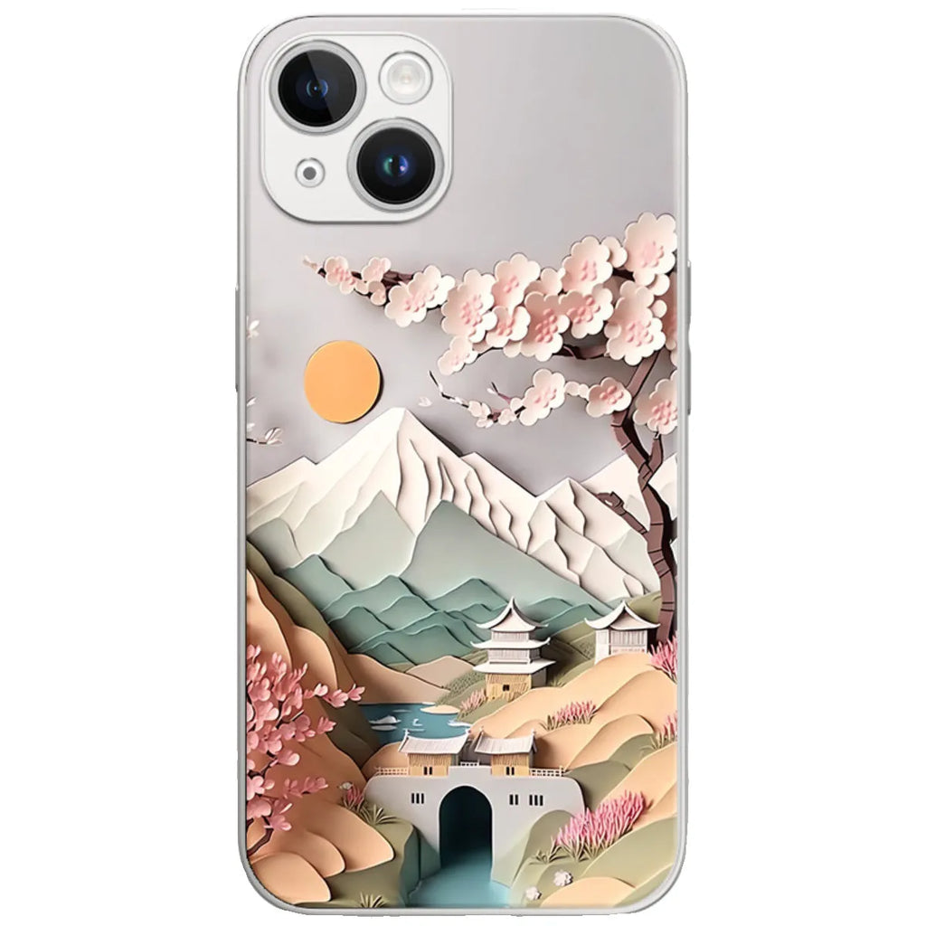 Lichun Mountain Map design magnetic silicone phone case for iPhone with drop protection