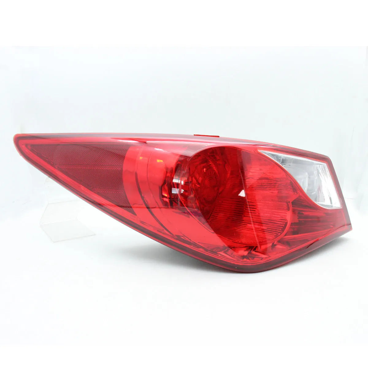 Hyundai Sonata outer tail light half assembly with red LED lights and ABS plastic housing.