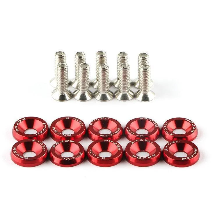 Car modification gasket screw washer kit showing 10 pieces in selected colour option