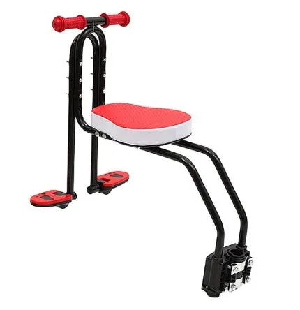 Child seat for bicycle and car made from steel pipe in black colour