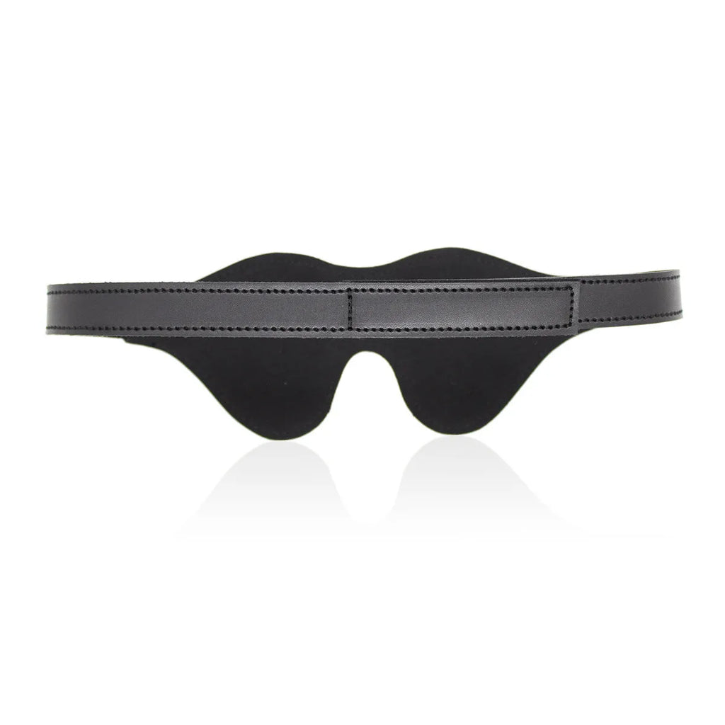Women's leather eye mask with Velcro strap in five colour options