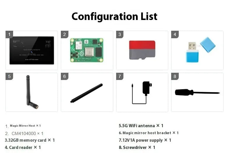 13.3-inch integrated computer touch display with CM4 board for smart mirror and voice assistant projects