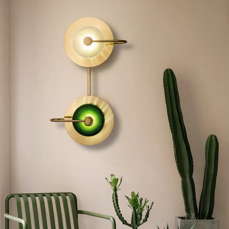 Modern simplicity wall lamp with clear glass shade for background lighting on a wall