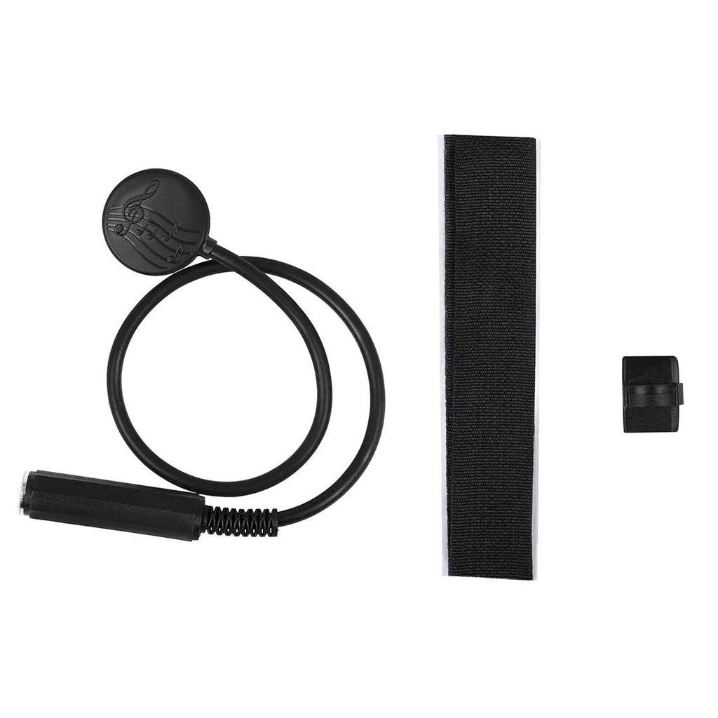 Black universal guitar pickup clip 40.7cm for folk classical wooden guitars with Velcro and buckle