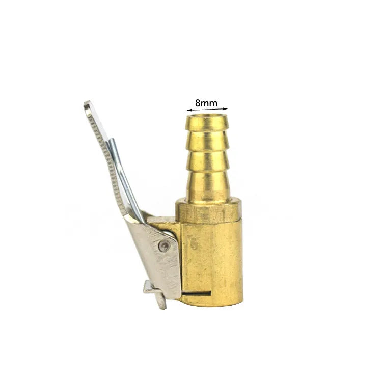 Copper tyre inflation clamp for 8V1 valves with 8mm diameter for standard sedans