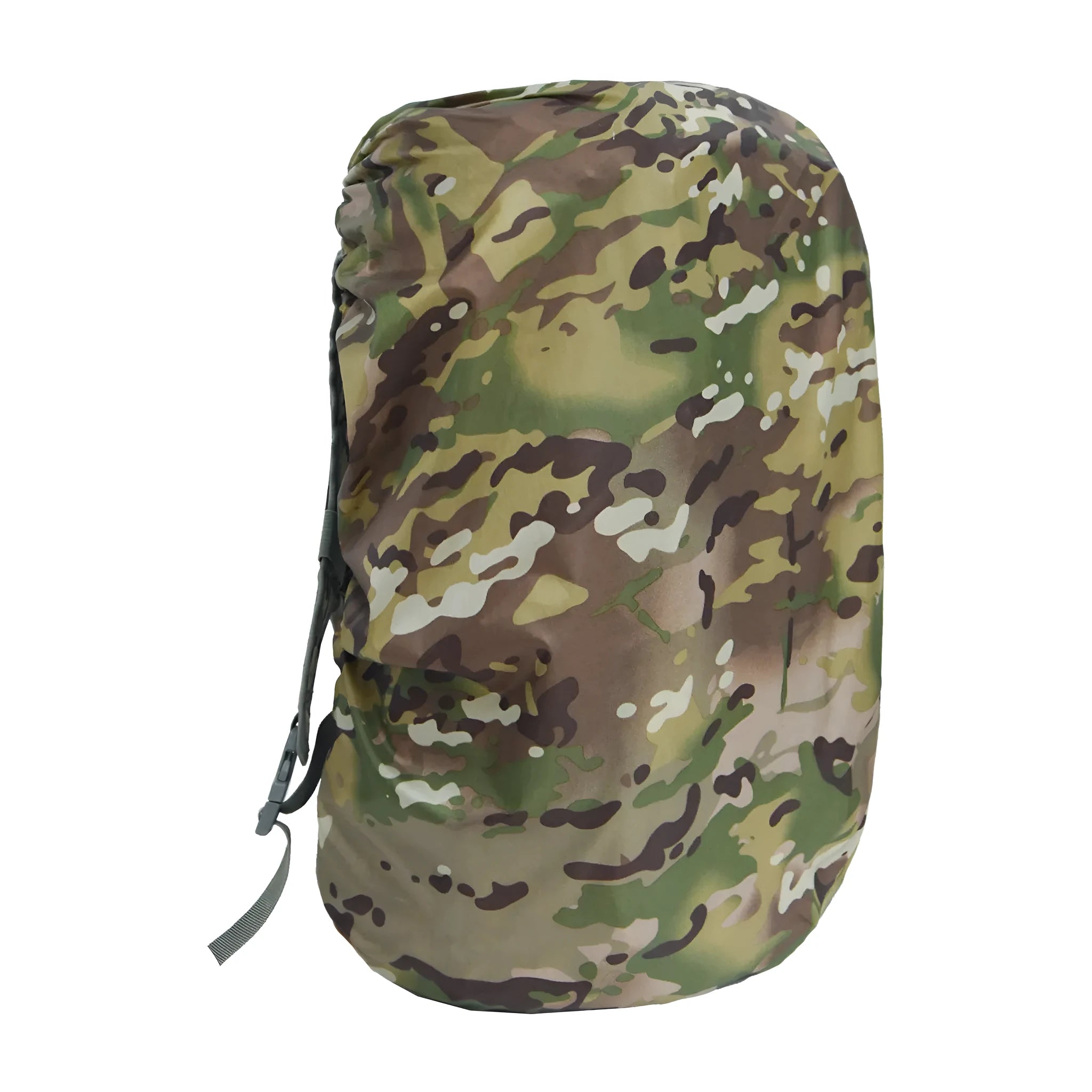 Army green backpack rain cover with 80L capacity for outdoor waterproof protection