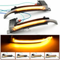 Dynamic LED mirror turn signal indicator for Audi A4 B8 model in black finish