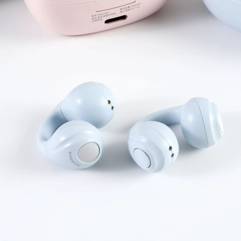 True wireless sports running Bluetooth headset in pink, PC ABS construction, 10 metre range