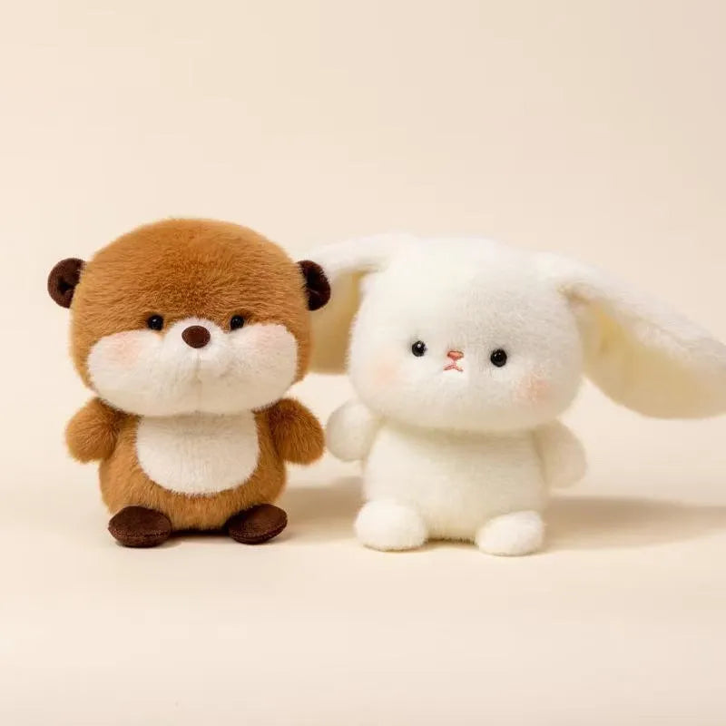 16cm short plush animal toy doll table decoration in eight colours including bear, rabbit, and penguin