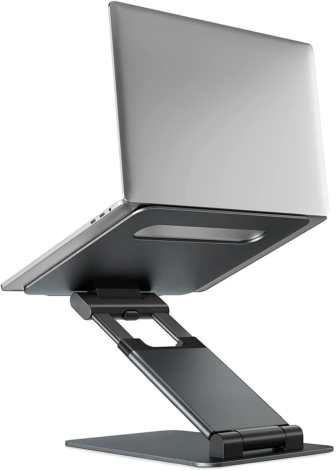 Aluminium alloy laptop stand with adjustable base, 27.5 x 24cm, in silver, grey or rose gold