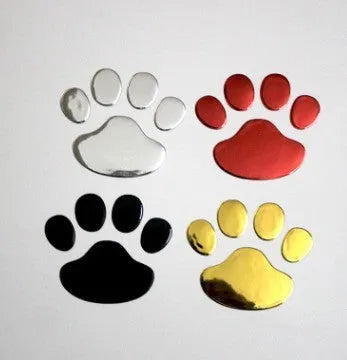 7cm dog footprint PVC car sticker with hand-shaped brush texture for bumper scratch concealment