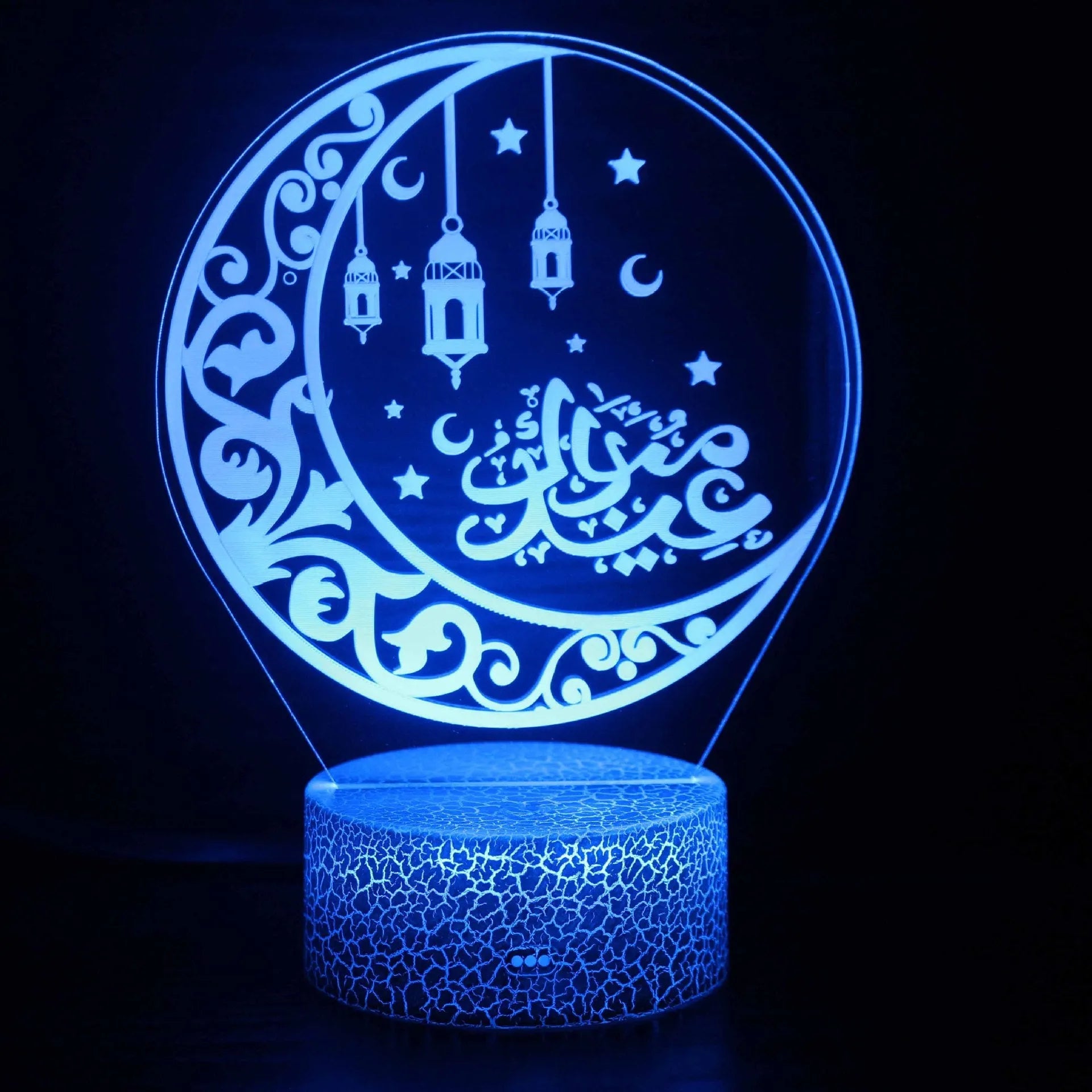 3D small night lamp LED colourful touch remote control USB bedside table lamp