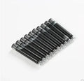 Pack of 10 small steel ink sacs for fountain pen repair next to a vintage pen.