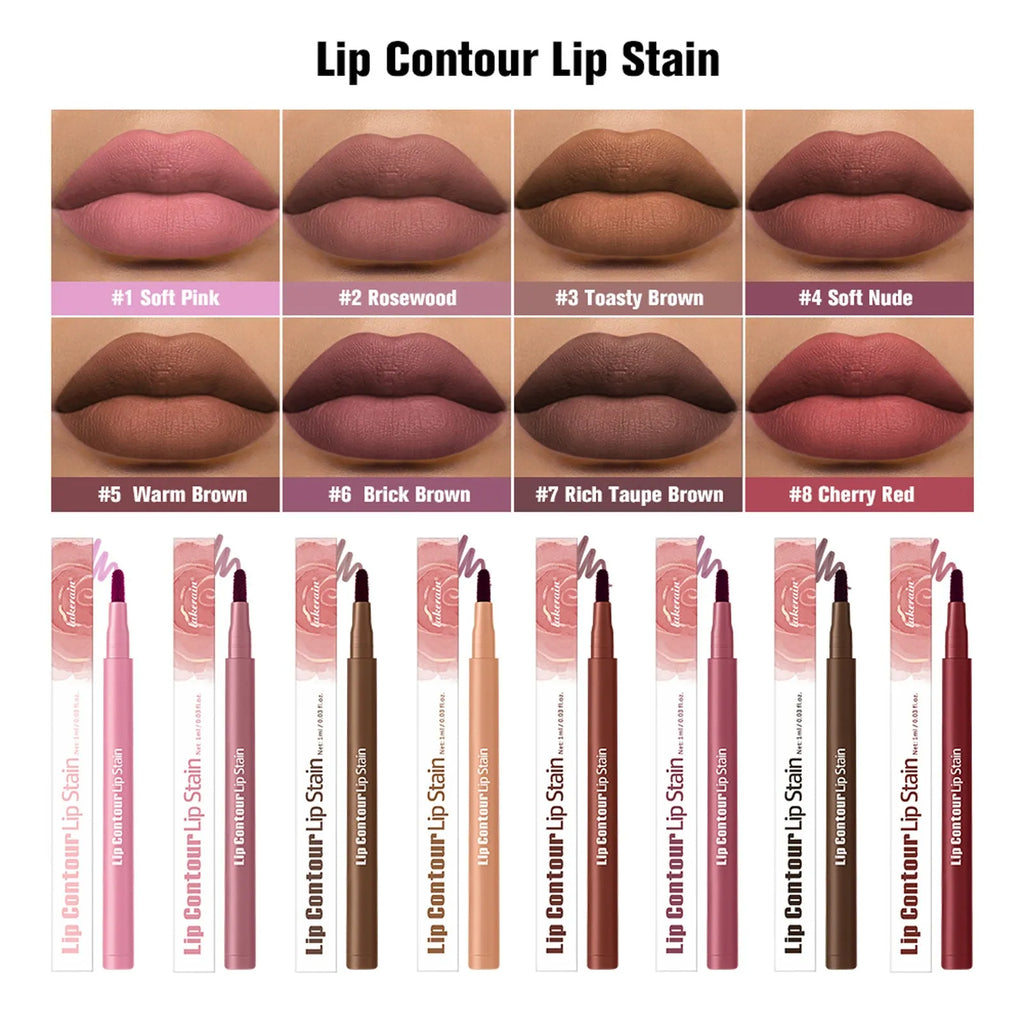 Wooden lip pencil in shade 2 Rosewood with visible colour tip and wooden casing