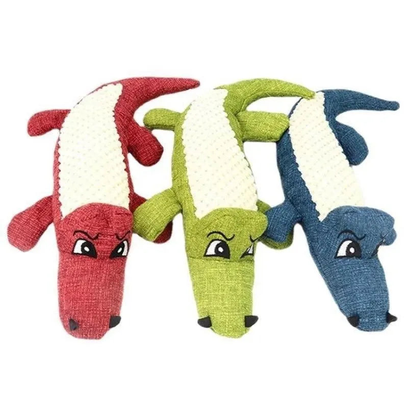 Blue corn grid texture pet plush toy for cats and dogs with biting sound feature