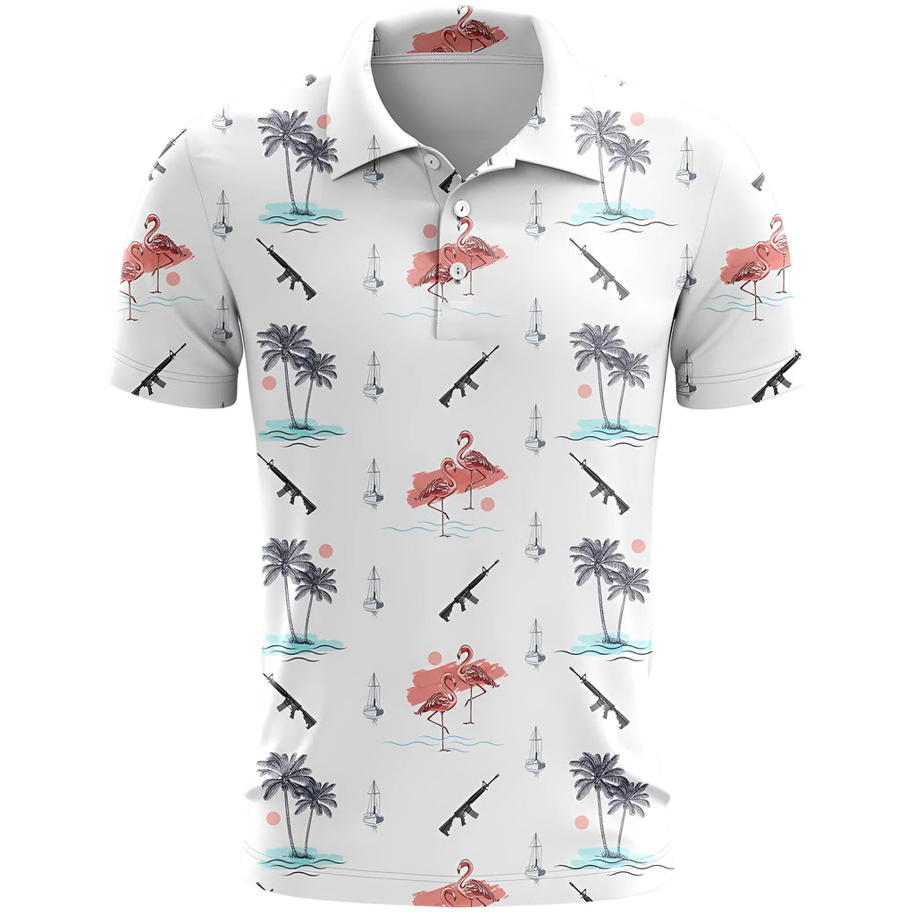Loose-fit short-sleeve sportswear top with a 3D printed colour pattern in bird's eye cloth fabric.