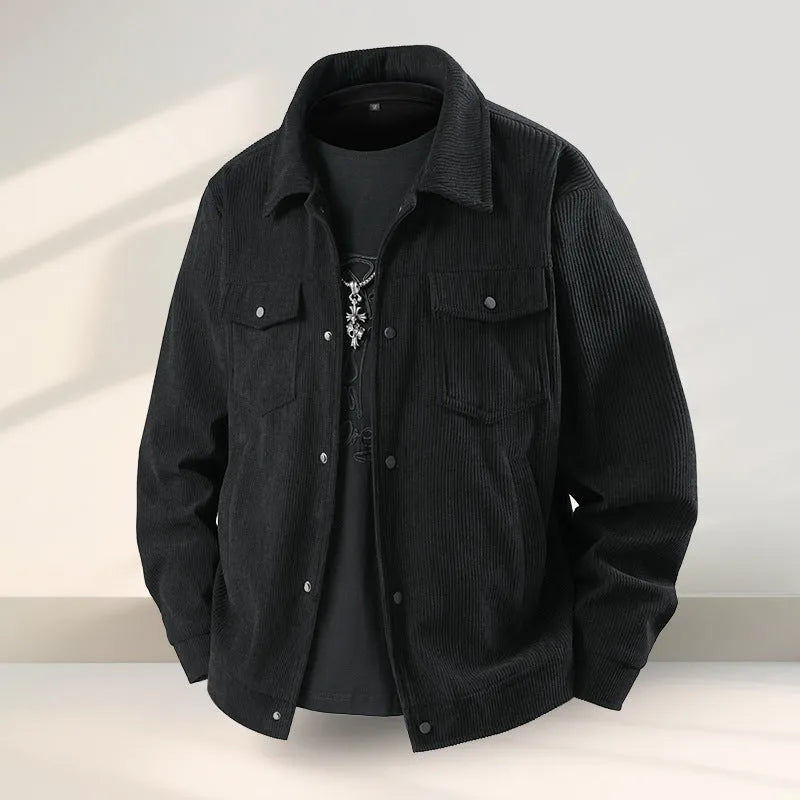 American ruffle slim-fit casual coat in black, coffee, green or white available in sizes M to 3XL