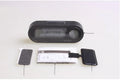 Black electronic car dashboard clock and thermometer with adjustable bracket on display