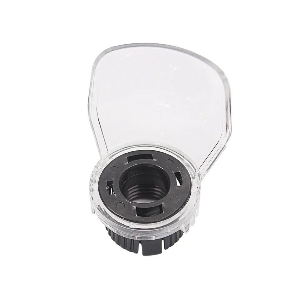 Transparent plastic face shield for Delta grinder with 17.5-19mm thread port.