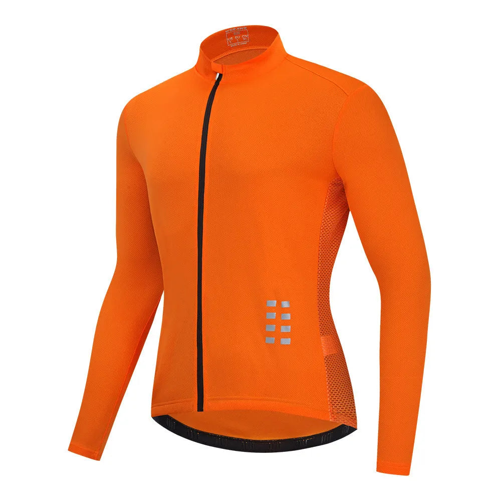 Summer men's breathable cycling top in polyester anti-UV fabric for outdoor sports