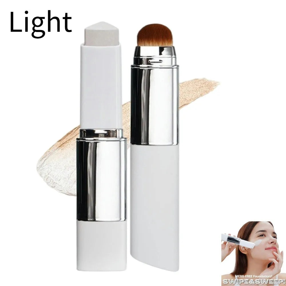 Blanc Cover Cream Stick V Foundation with a removable applicator brush in light colour packaging.