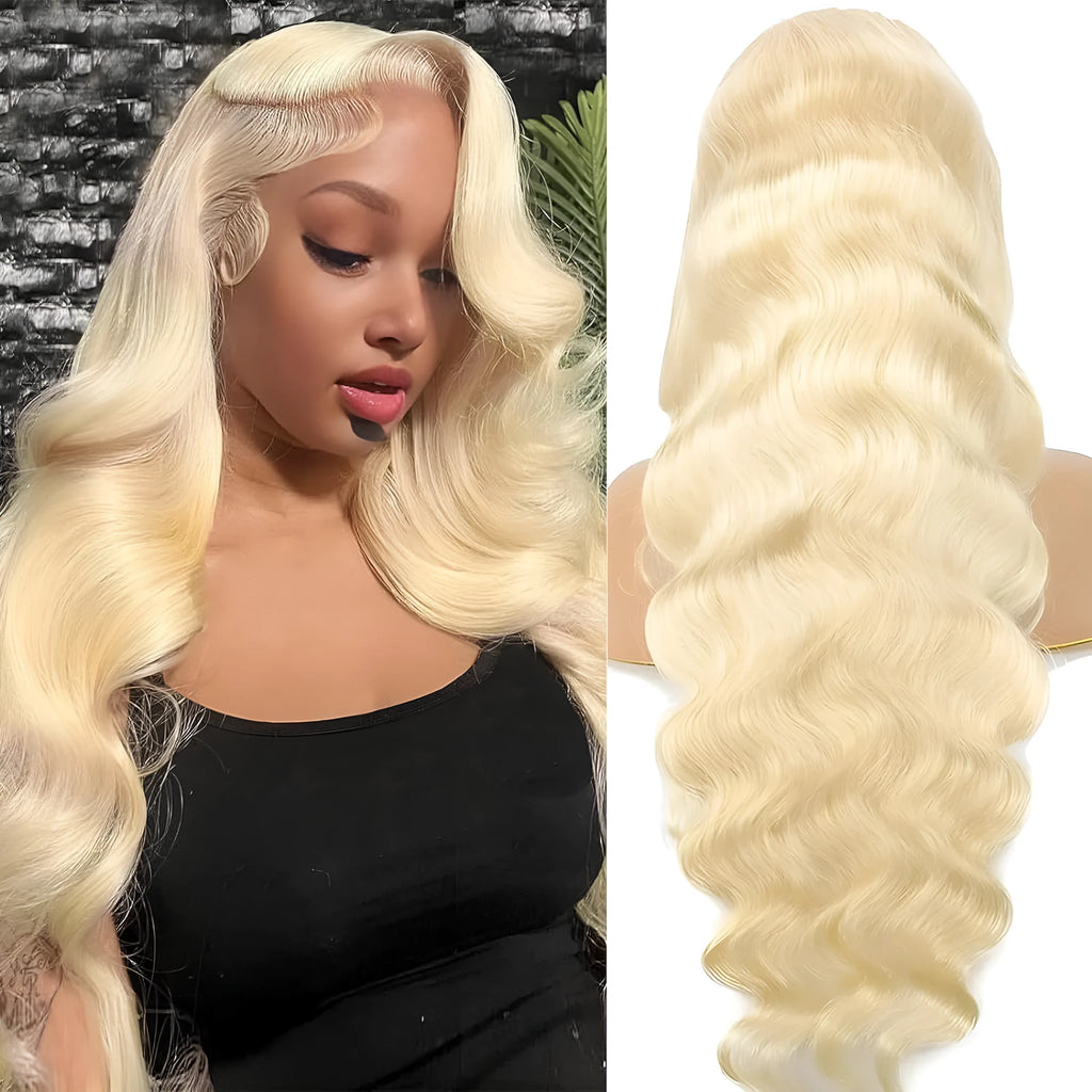 Women's synthetic front lace wig in M1 539 613# colour with medium-long curly hairstyle on a stand