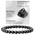 Handmade geometric agate stone bracelet with 6mm beads in African pine colour on a white background.