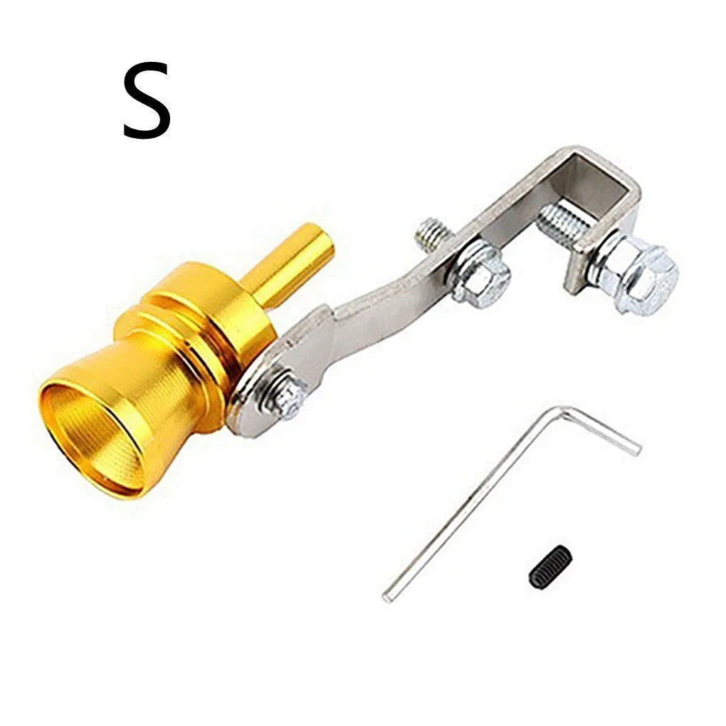 Colour Turbo Whistle Exhaust Pipe aluminium alloy 28mm for GM modified in Gold L size