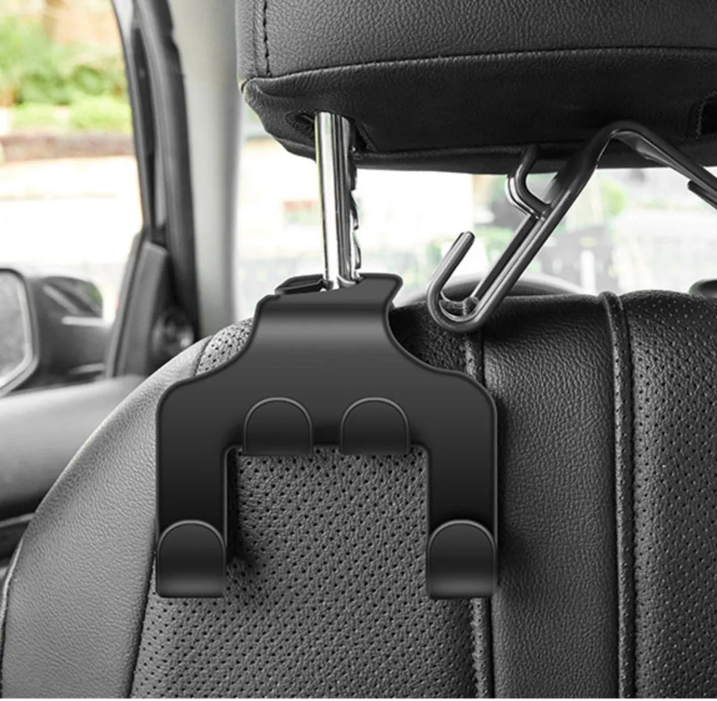 ABS plastic car multifunction hook showing phone bracket and hanging hook functionality for vehicle organisation
