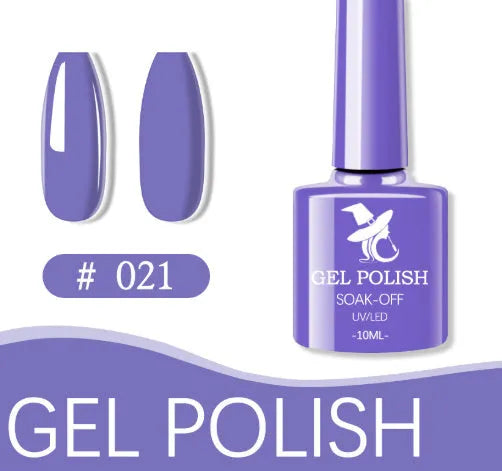 48 colour UV phototherapy plastic gel nail polish set with 7ml bottles in various finishes including glitter and nude shades