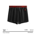 Solid colour men's polyester boxer briefs on a white background, showing mid waist design.