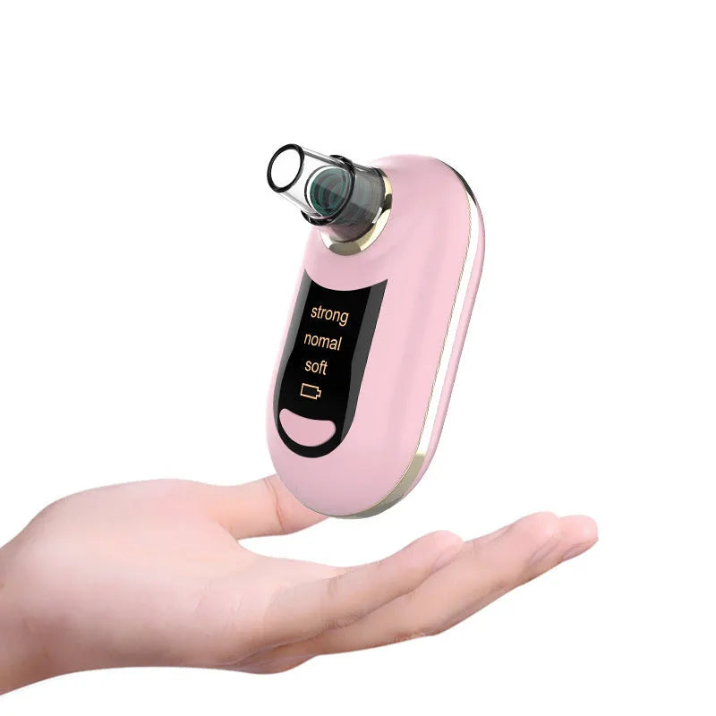 Beauty salon equipment pore vacuum electric blackhead suction device with three gear strength settings in green, pink, red, and white ABS plating shell