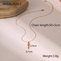 Gold geometric zircon jewellery set with necklace, ring, and earrings on 41-50cm adjustable chain