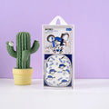Wired cartoon student earphones with blue colour and round hole interface, in-ear design with ABS cable