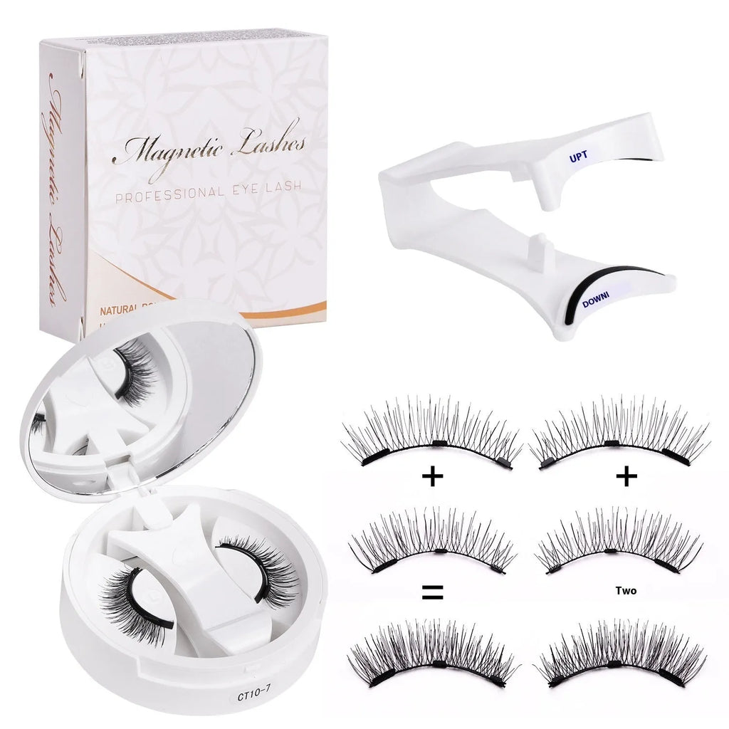 CT10 series magnetic false eyelashes with integrated soap holder compartment