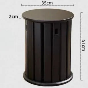 A single modern stackable iron dining stool with a round seat in a cream colour, showing its tubular steel frame.